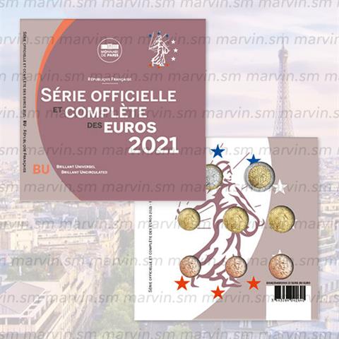  Serie Euro - Francia - 2021 - 8 monete - FDC 